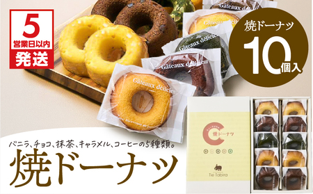 【5営業日以内に発送】 焼ドーナツ 10個入り K300-006_02 スピード配送 最短 すぐ届く お急ぎ