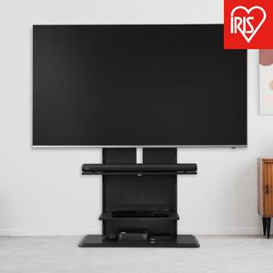 スタンドテレビ台 アイリスオーヤマ UTS-900R-BO ブラックオーク ｜ テレビ 新生活 ひとり暮らし 合格祝い 