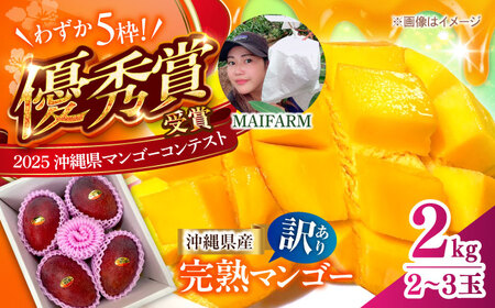 【先行予約】沖縄県産 完熟 マンゴー 訳あり 2kg (3-5玉) BCAN004