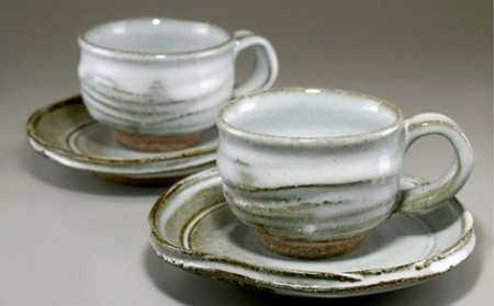 萩焼 コーヒーカップ (丸) ペア