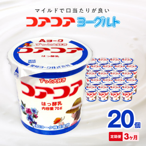 【3ヶ月定期便】愛知ヨーク　コアコアヨーグルト　20個入[108A01-T]