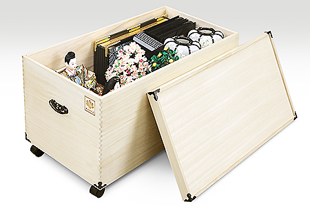 桐たんす 総桐ひな人形収納ケース深型1段 TS-1BL：B750-002