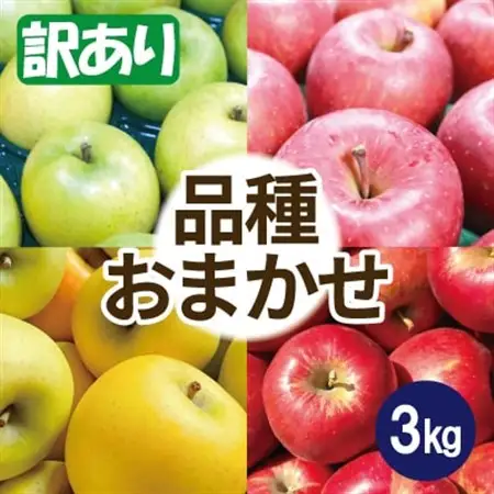 りんご 品種おまかせ 約3kg 訳あり CA貯蔵 クール便_果物・フルーツ りんご  リンゴ 林檎_【配送不可地域：離島・沖縄県】【1612943】