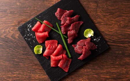 熊本特産 馬刺し 赤身 食べ比べ セット 計約160g 馬刺 ふじ馬刺し 国産馬刺し 馬肉 馬 上赤身 赤身肉