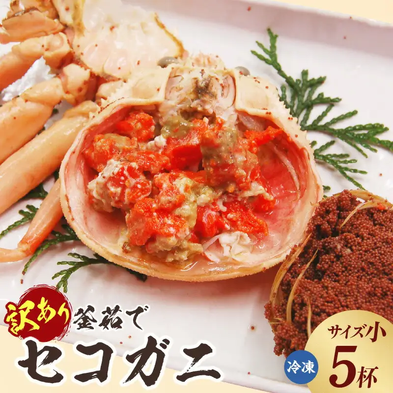 カニ 訳あり セコガニ 小サイズ 5枚 【令和8年11月中旬以降発送予定】 かに 74-03