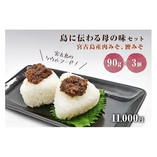 DN020　島に伝わる母の味セット　＜宮古島産肉みそ、鰹みそ（90g×3個）＞