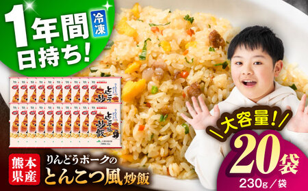 こだわり炒飯 りんどうポークの とんこつ風 炒飯 230g×20袋 合計4.6kg 冷凍配送 冷凍配送 BHCS010