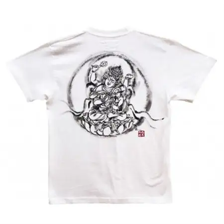 手描きTシャツ 仏画 愛染明王 白 (半袖 Lサイズ)【1615479】