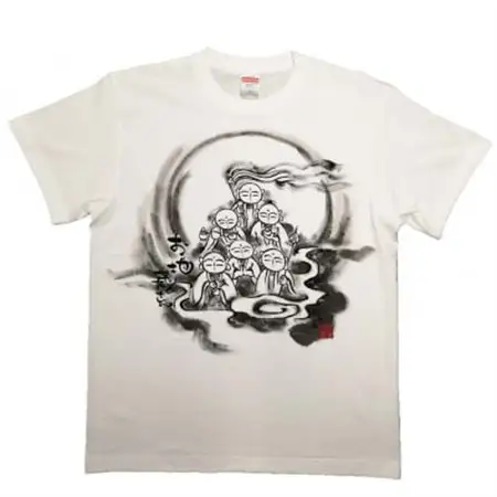 手描きTシャツ 仏画 六地蔵 (半袖 Mサイズ)【1615562】
