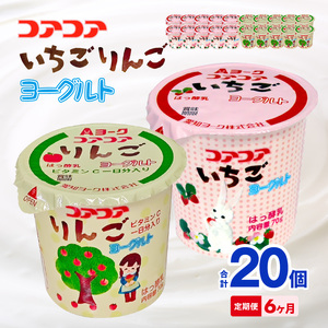 【6ヶ月定期便】愛知ヨーク　コアコアいちご・コアコアりんご　20個入［108A08-T］