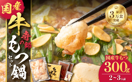 寺師 の 国産牛 もつ鍋 セット 2～3人前 K005-002 肉 牛肉 冷凍