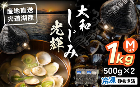 しじみ 産地直送！宍道湖産 冷凍大和しじみMサイズ1kg(500g×2) 砂抜き処理済 島根県松江市/りすたむmatsue[ALDE005] しじみ しじみ