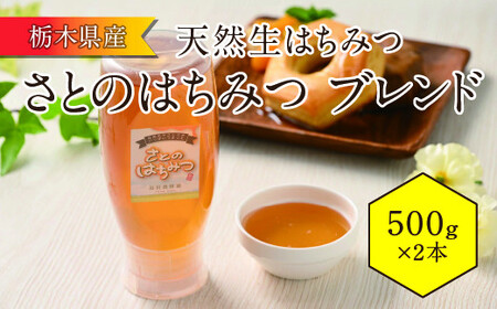 さとのはちみつ（地元産天然生はちみつ）ブレンド 500g 2本セット｜蜂蜜 