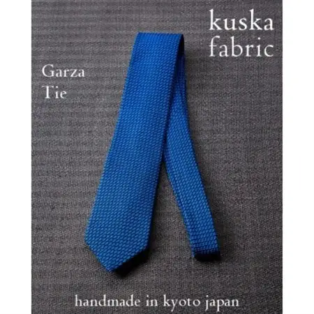 【手織りネクタイ】丹後ブルー ガルザタイ kuskafabric 丹後の絹織物【高島屋選定品】_装飾品・工芸品 ネクタイ・ベルト 服飾小物 _【1615358】
