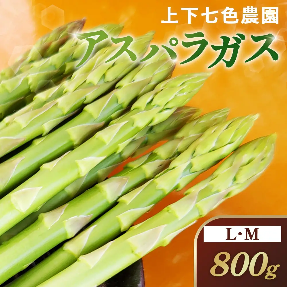 上下七色農園 アスパラガス　L・Ｍサイズ　ダンボール（800g） No.1092