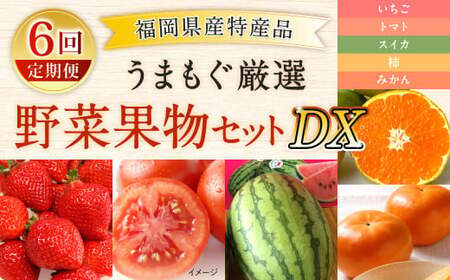 【福岡県産 特産品 年6回定期便】うまもぐ厳選 野菜果物セットDX 定期便 野菜 果物 詰め合わせ