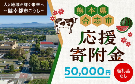 【応援寄附金】熊本県合志市 1口 5万円 返礼品なしのご寄附　【合志市役所】[AYBZ002]