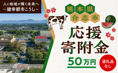 【応援寄附金】熊本県合志市 1口 50万円 返礼品なしのご寄附　【合志市役所】[AYBZ004]