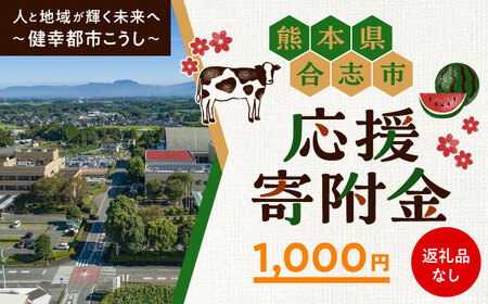 【応援寄附金】熊本県合志市 1口 1，000円 返礼品なしのご寄附　【合志市役所】[AYBZ006]