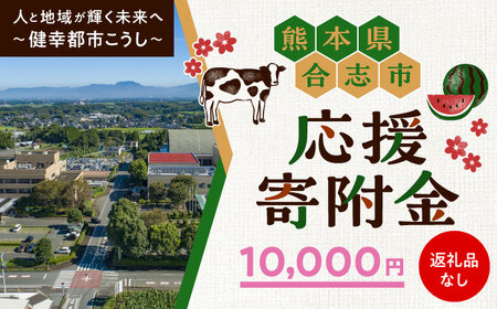 【応援寄附金】熊本県合志市 1口 1万円 返礼品なしのご寄附　【合志市役所】[AYBZ001]
