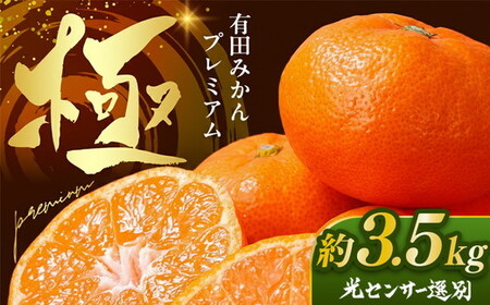 ＼光センサー選別／極 有田みかんプレミアム 約3.5kg【光センサー 高糖度選別品】2S～Lの小玉サイズ 有機質肥料100% | 光センサー選別 温州みかん みかん 高糖度 柑橘 果物 フルーツ 甘い◇