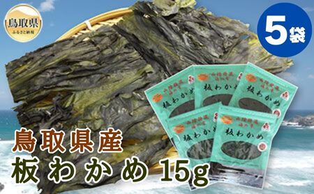 鳥取県産　板わかめ15g　5袋セット_T2600212