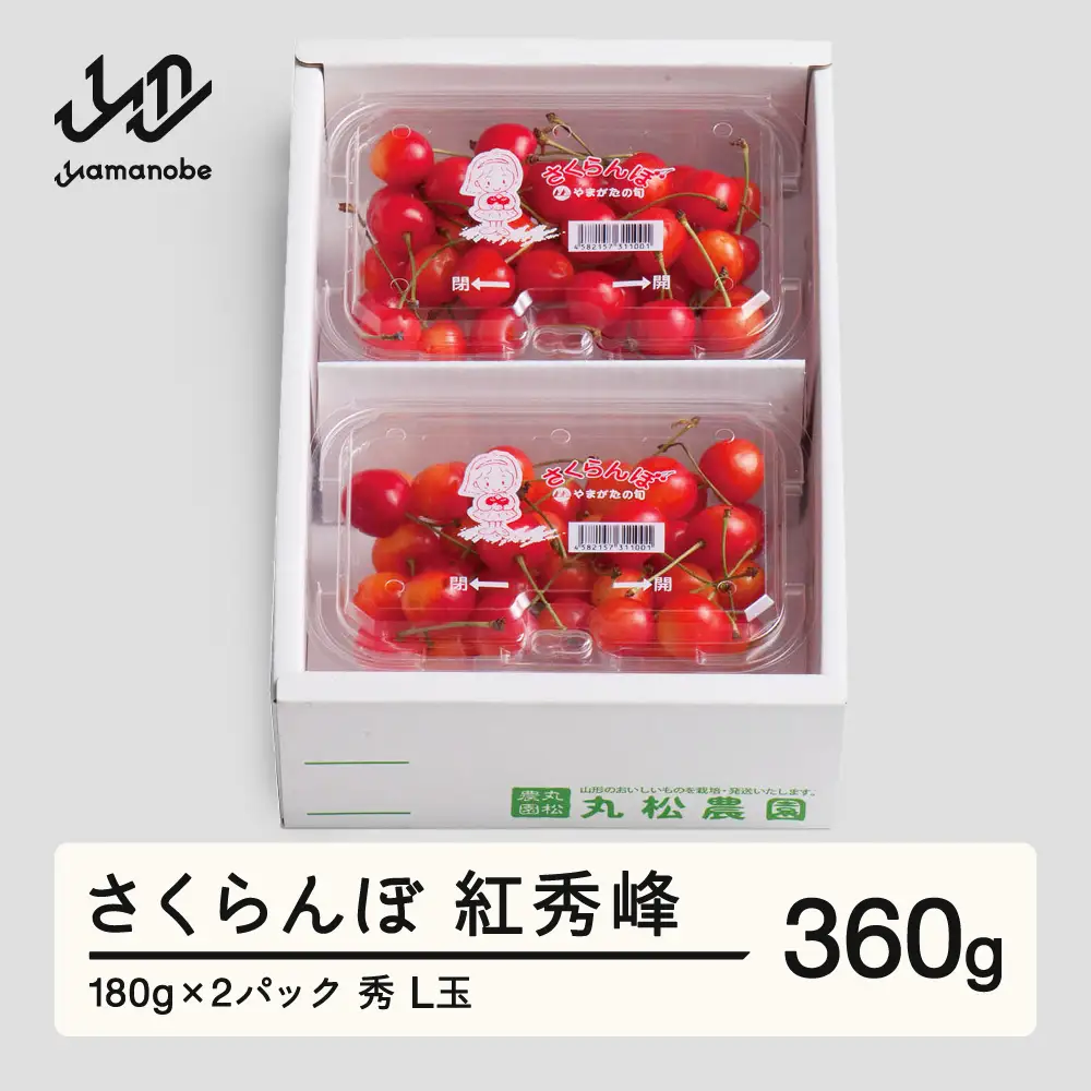 【先行予約】さくらんぼ 紅秀峰 秀品 L玉 180g×2パック 2026年産 令和8年産 山形県産 mm-bsplx400