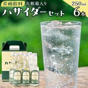 炭酸飲料 サイダー セット 6本 × 250ml ハサイダー 箱入り