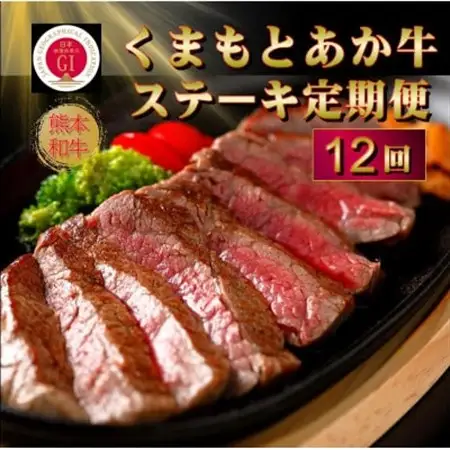 【毎月定期便】【GI認証】くまもとあか牛 食べ比べ(益城町)全12回【配送不可地域：離島】【4067036】