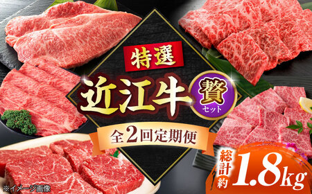 【全2回定期便】特選近江牛「贅」 / 牛肉 和牛 国産牛 黒毛和牛 2回お届け 高級部位 / 栗東市 / 有限会社 岡山[BIBE025]