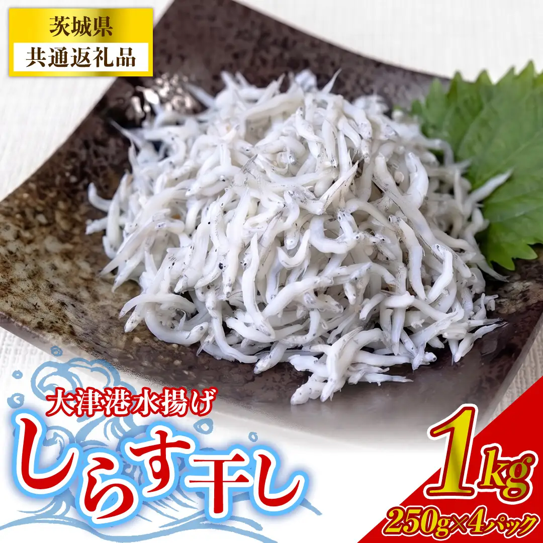大津港水揚げしらす干し 1kg(250g×2パック×2箱) (茨城県共通返礼品:北茨城市) (BC006)