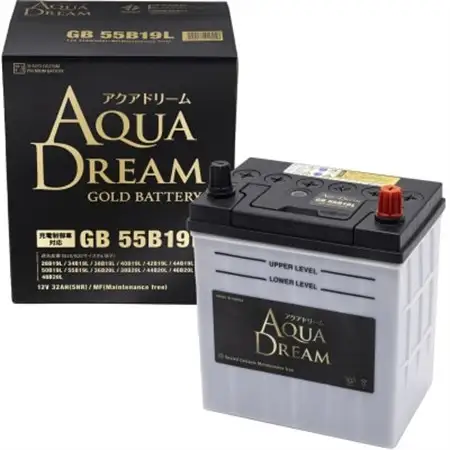 AQUADREAM GOLD 自動車始動用バッテリー 充電制御車対応  55B19L 1個_家電製品 アウトドア・カー用品  _【配送不可地域：沖縄県】【1608258】