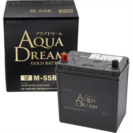 AQUADREAM GOLD 自動車始動用バッテリー ISS車対応  M-55R 1個_家電製品 アウトドア・カー用品  _【配送不可地域：沖縄県】【1608336】