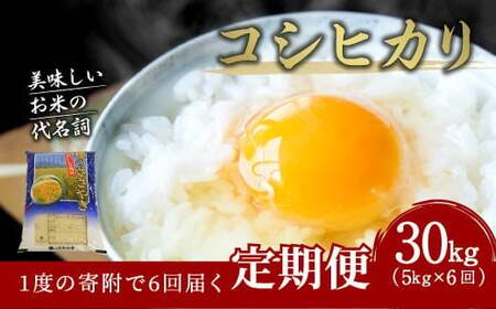 【6ヶ月定期便】大分県産 コシヒカリ 5kg×6回 計30kg
