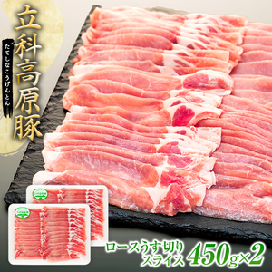 立科高原豚ロース薄切りスライス450g×2　　