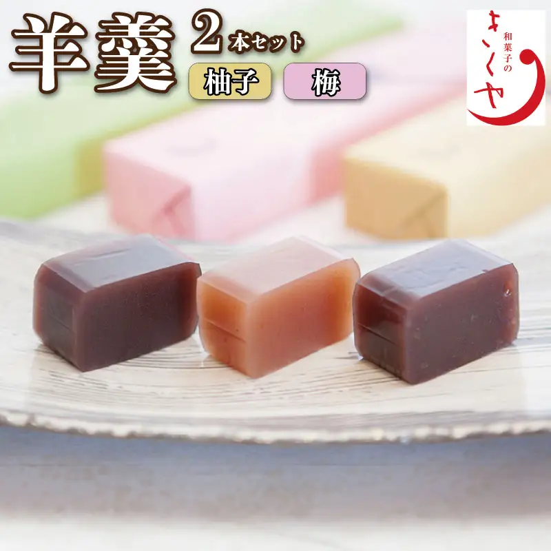 和菓子 羊羹 2本 セット （ 柚子羊羹 梅羊羹 ） ようかん