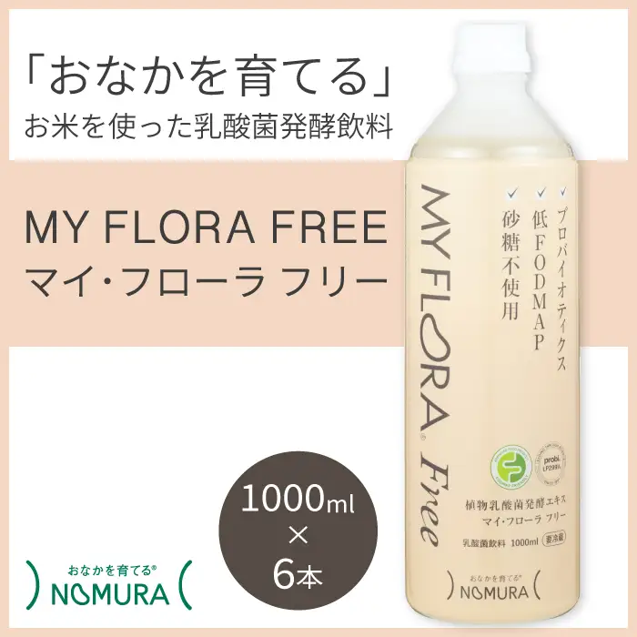 マイ・フローラフリー 1000ml×6本 乳酸菌発酵飲料 腸活 野村乳業 104011