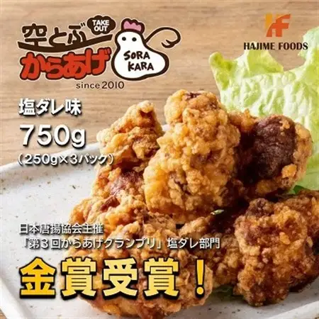 空とぶからあげ 750g(250g×3パック)オカンの特性塩ダレ味 電子レンジで温めるだけ 冷凍便【配送不可地域：離島】【1257667】