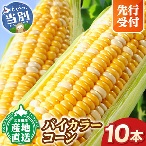 【2026年先行予約】照之家商店 鮮度抜群 とうもろこし「黄色と白粒のバイカラーコーン」10本 とうきび 北海道