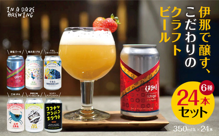 伊那で醸す、こだわりのクラフトビール6種24本セット　350ml×24本【054-03】