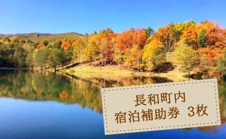 長和町内　宿泊補助券 3枚【15，000円分】 宿泊券 