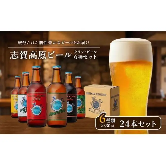 玉村本店 志賀高原ビール24本セット 【 クラフトビール 志賀高原ビール 飲み比べセット ビール 詰め合わせ セット 地ビール 飲み比べ 黒ビール IPA ipa ペールエール ギフト 酒 お酒 アルコール 飲料 志賀高原 長野県 長野 】 