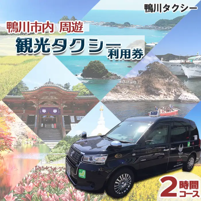 【千葉県鴨川市】観光タクシー貸切利用券 ２時間（定員４名／１台）　[0054-0004]