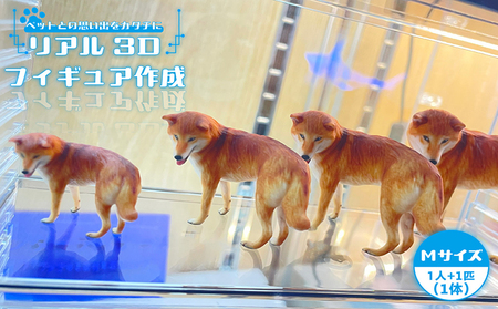 【寄附前に来社が必要な返礼品となります】ペットとの思い出をカタチに　リアル3Dフィギュア作成　Mサイズ【1人＋ペット1匹】 オーダーメイド 玩具 おもちゃ 記念 記念品 記念撮影 七五三 成人式 結婚式 妊娠 マタニティフォト 撮影 思い出 子供 家族 家族写真 カップル ペット 愛犬 愛猫 株式会社テルミック 愛知県 常滑市