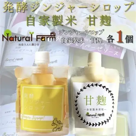 発酵ジンジャーシロップ＆甘麹　各1パックセット A2-19_飲料・ドリンク  ジュース   調味料   _【配送不可地域：離島】【1619446】