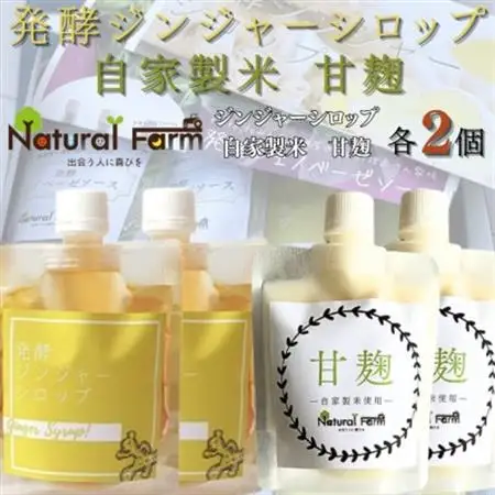 発酵ジンジャーシロップ＆甘麹　各2パックセット B0-12_飲料・ドリンク  ジュース   調味料   _【配送不可地域：離島】【1619453】