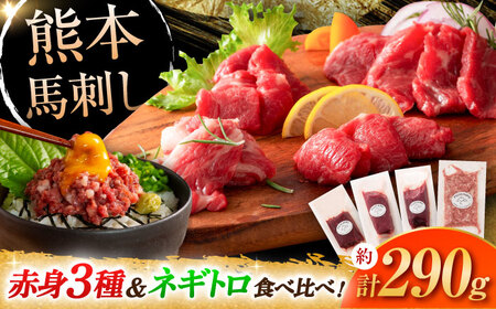 赤身馬刺し3種とネギトロの詰め合わせ 3891 馬刺し 食べ比べ[BHAD020]