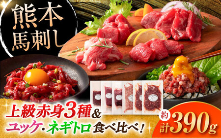 本場・熊本の味　上級赤身馬刺し3種とユッケネギトロの詰め合わせ 3892 馬刺し BHAD021