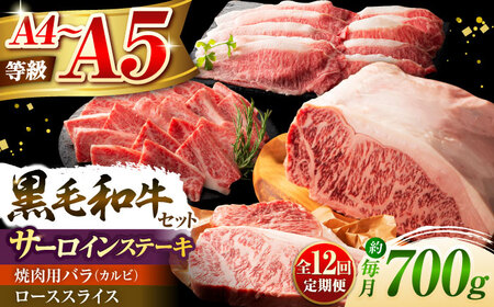 12回定期便 くまもと黒毛和牛藤彩牛 サーロインステーキ と2種の食べ比べ 3903 BHAD047 焼肉