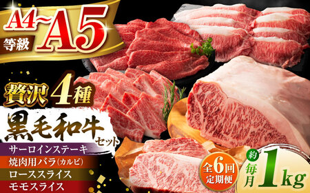 全6回定期便 くまもと黒毛和牛藤彩牛厳選4種の贅沢セット 3904 BHAD049 焼肉